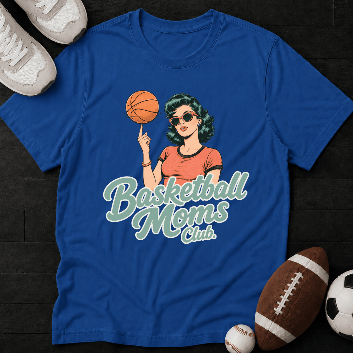 Basketball Moms Club. Brunette T-Shirt