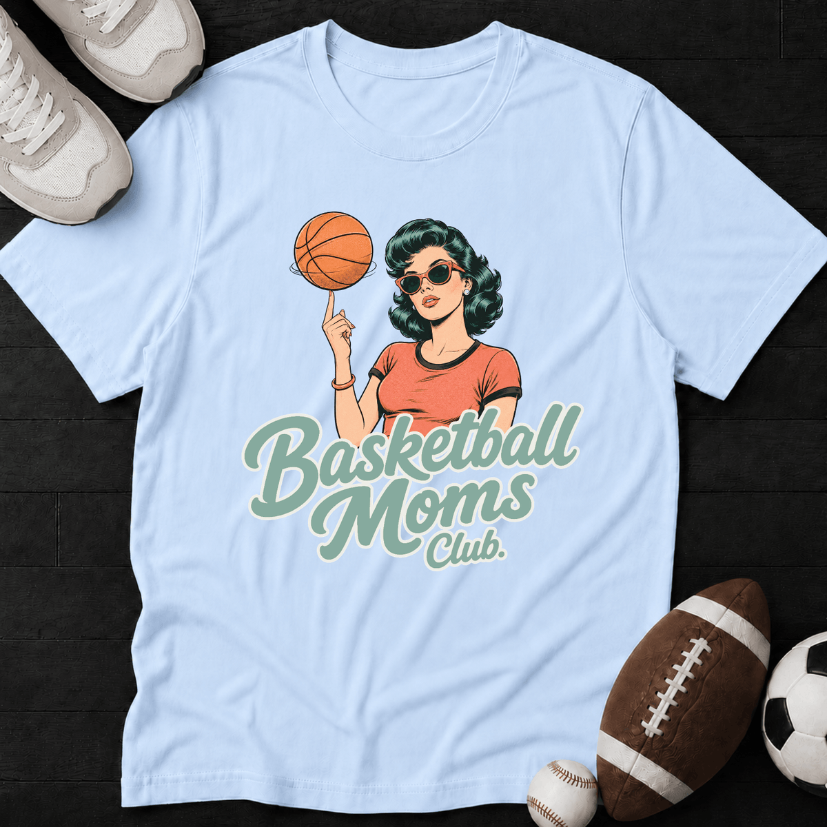 Basketball Moms Club. Brunette T-Shirt