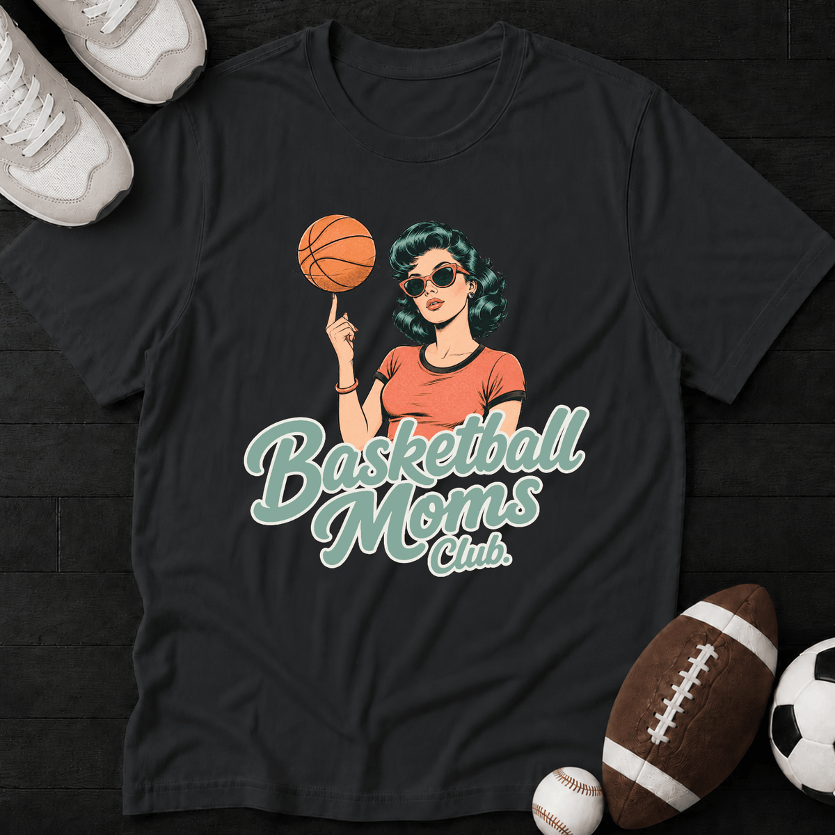 Basketball Moms Club. Brunette T-Shirt