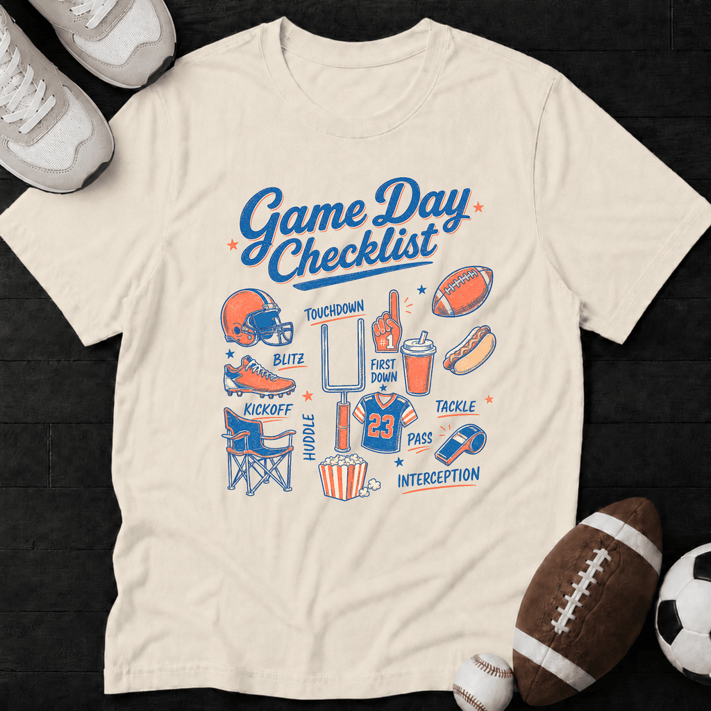 Game day checklist T-Shirt
