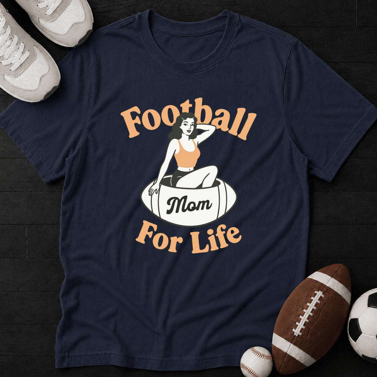 Football Mom For Life T-Shirt