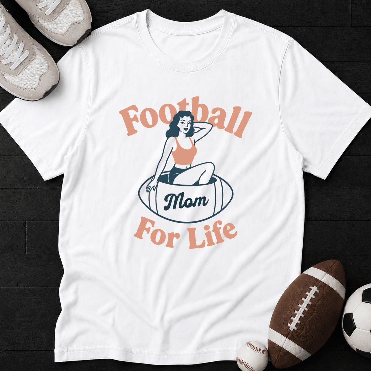 Football Mom For Life T-Shirt
