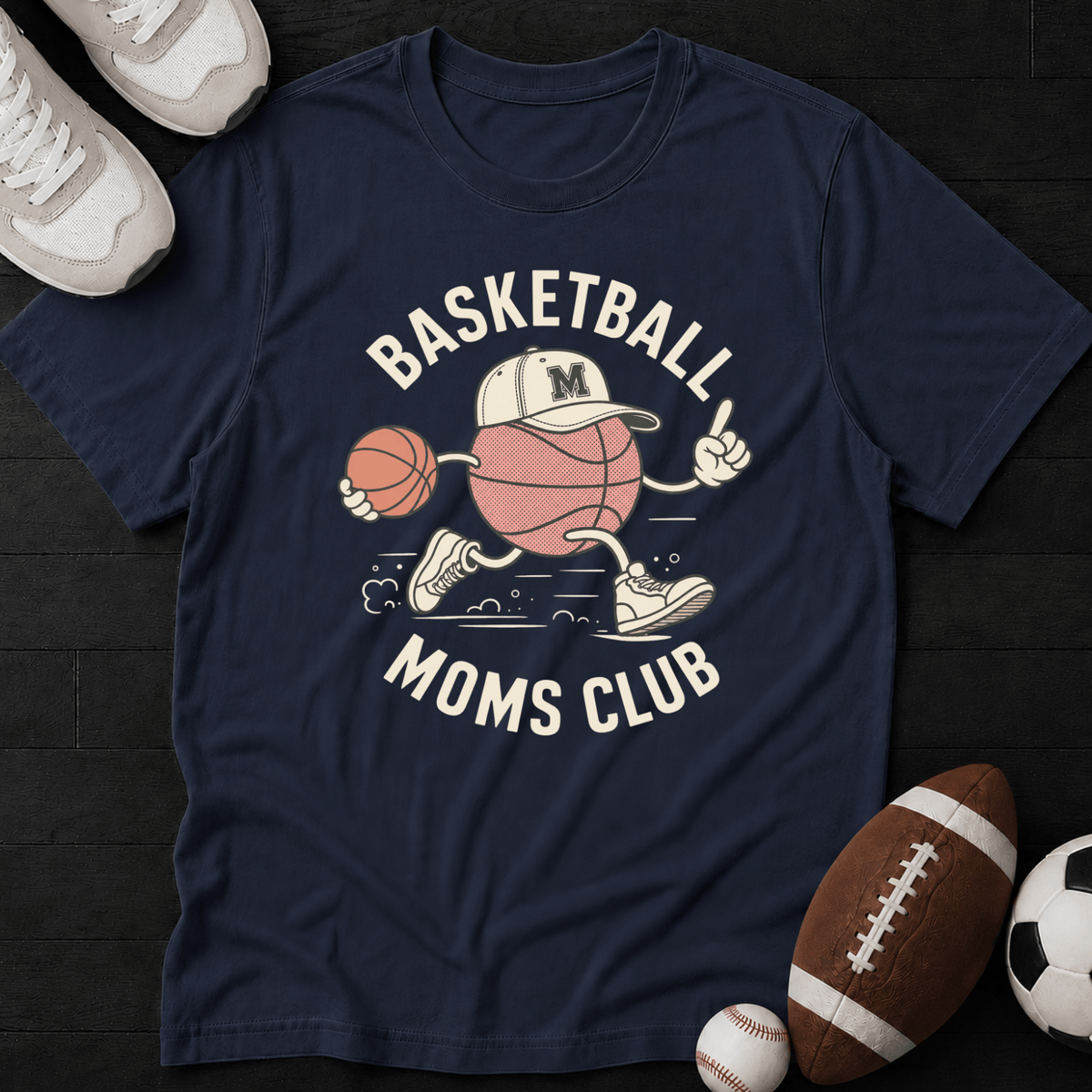 Basketball Moms Club Mascot T-Shirt