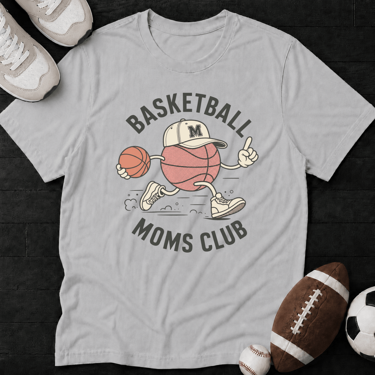 Basketball Moms Club Mascot T-Shirt