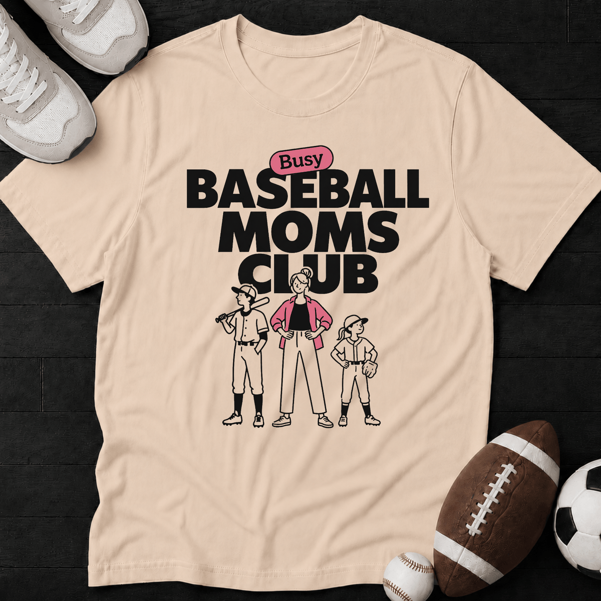 Busy Baseball Moms club T-Shirt