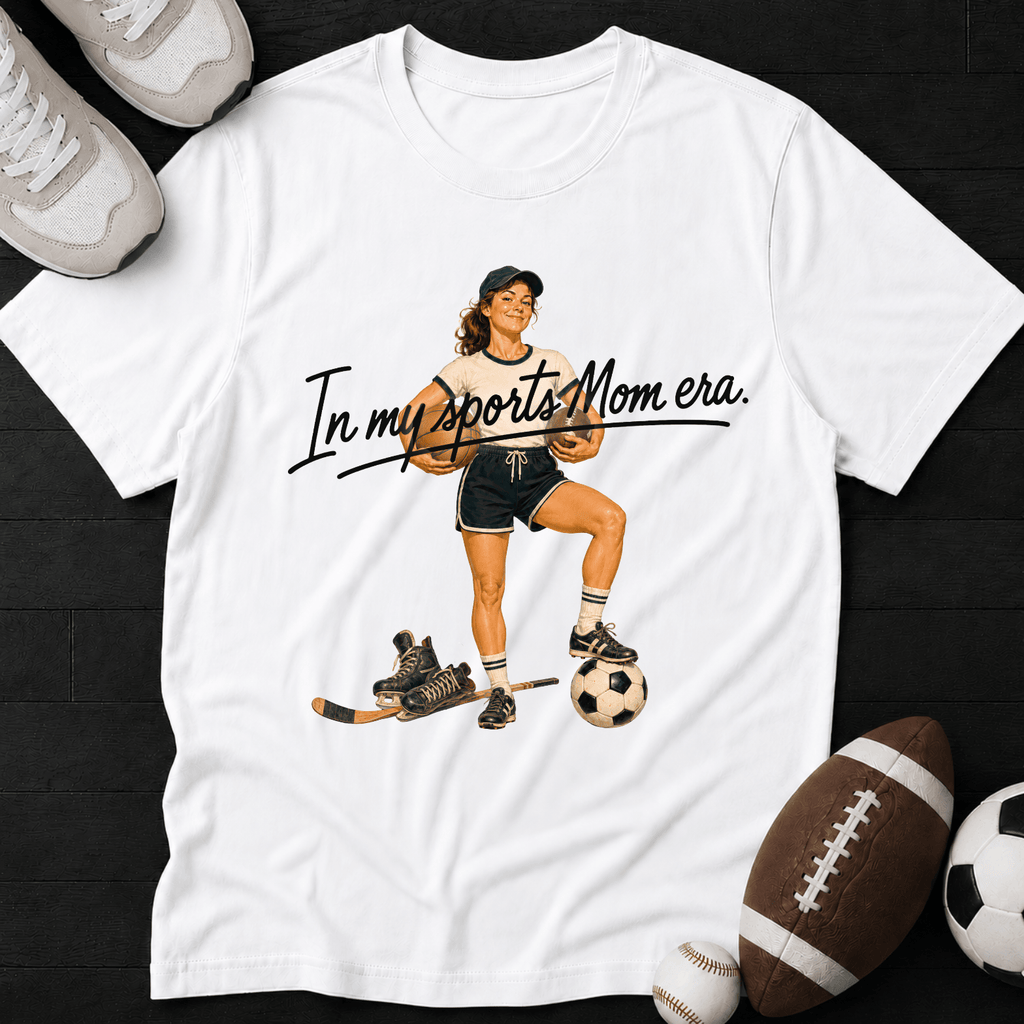 In my sports Mom era retro T-shirt