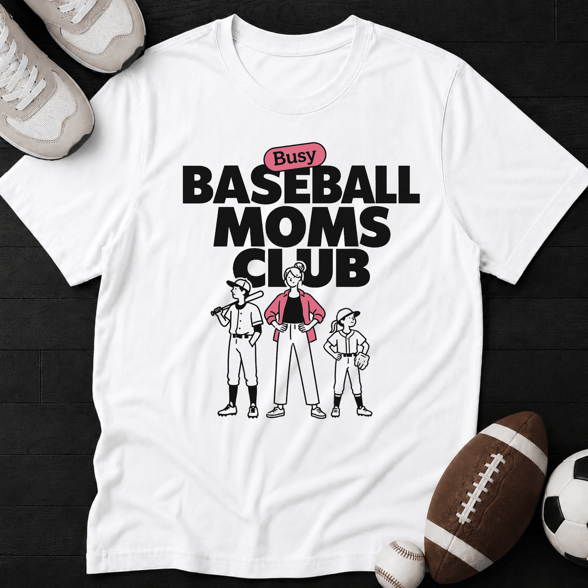 Busy Baseball Moms club T-Shirt