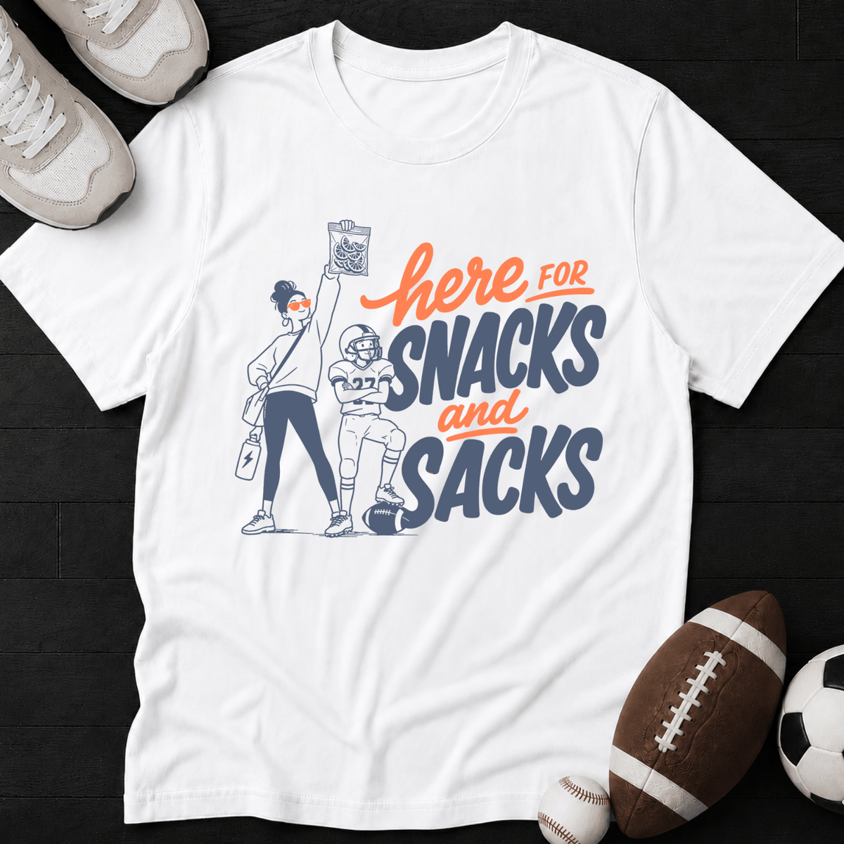 Here for snacks and sacksT-Shirt